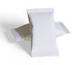 Packaging product of snack on white background. Empty packaging product Royalty Free Stock Photo