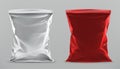 Packaging for snacks, packing chips. 3d vector mock up