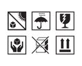 Packaging symbol warning vector Set design Royalty Free Stock Photo
