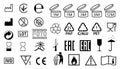 Packaging symbols set Royalty Free Stock Photo