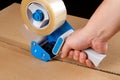 Packaging tape dispenser Royalty Free Stock Photo