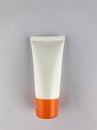 Packaging, Tube type, Small plastic tube, Orange color, Open type