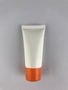 Packaging, Tube type, Small plastic tube, Orange color, Open type