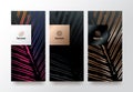 Vector set packaging templates nature luxury or premium products.