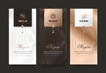 Vector set packaging templates nature luxury or premium products.