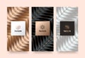 Vector set packaging templates nature luxury or premium products.