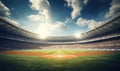 A Packed Baseball Stadium With Thousands of Fans Cheering Royalty Free Stock Photo