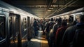 packed busy subway