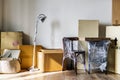 Packed furniture preparing to move out Royalty Free Stock Photo