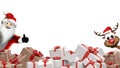 Packed gifts. festive postal packages 3d-illustration Royalty Free Stock Photo