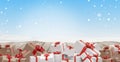 Packed gifts. festive postal packages 3d-illustration Royalty Free Stock Photo