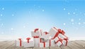 Packed gifts. festive postal packages 3d-illustration Royalty Free Stock Photo