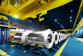 Packed rolls of steel sheet, Cold rolled steel coils Royalty Free Stock Photo