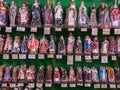 Packed saints statues