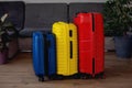 Packed suitcase with belongings Royalty Free Stock Photo