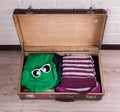 Packed Vintage Suitcase Royalty Free Stock Photo