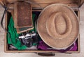 Packed Vintage Suitcase
