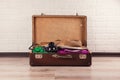 Packed Vintage Suitcase