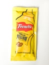 Packet of Classic Yellow Mustard Royalty Free Stock Photo