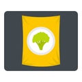Packet of frozen broccoli icon Royalty Free Stock Photo