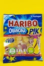 Packet of Orangina taste candies made by Haribo