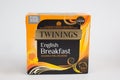 A packet of Twinings English Breakfast Tea