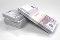 Packets of 500 Euro bills