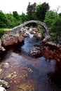 The Packhorse Bridge in Carrbridge is the oldest bridge in the Scottish highlands Royalty Free Stock Photo