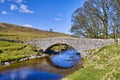 Packhorse bridge over river Royalty Free Stock Photo