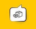 Packing boxes line icon. Delivery parcel sign. Cargo box. Vector