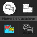 Packing cubes dark theme icon