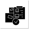 Packing list glyph icon