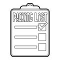 Packing list icon, outline style Royalty Free Stock Photo