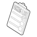 Packing list icon, outline style Royalty Free Stock Photo