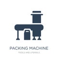 packing machine icon in trendy design style. packing machine icon isolated on white background. packing machine vector icon simple