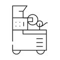 packing machines line icon vector illustration