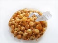 Packing onion seeds Allium cepa in grid package with certificate of plant passport Royalty Free Stock Photo