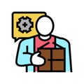 packing services facilitator color icon vector illustration