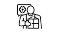packing services facilitator line icon animation