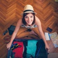 Packing Suitcase And Getting Ready For Traveling Royalty Free Stock Photo