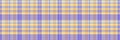 Packing textile texture background, online pattern vector fabric. Pano tartan seamless check plaid in amber and yellow colors