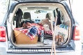 Packing the car for a weekend adventure Royalty Free Stock Photo