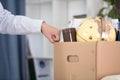 Packing your belongings after losing your job