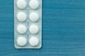 Packings of white pills of medicines Royalty Free Stock Photo