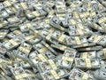 Packs of dollars Background. Lots of cash money. Royalty Free Stock Photo