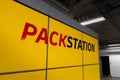 Packstation Logo Sign on the DHL Parcel Locker Royalty Free Stock Photo