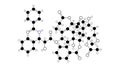 paclitaxel molecule, structural chemical formula, ball-and-stick model, isolated image antineoplastic agents