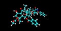 Paclitaxel molecular structure isolated on black