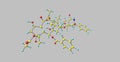 Paclitaxel molecular structure isolated on grey