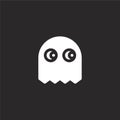 pacman ghost icon. Filled pacman ghost icon for website design and mobile, app development. pacman ghost icon from filled arcade